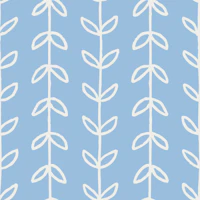 Botanical Tendril Stripes Baby Blue tapet