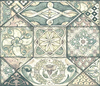 Italian Villa Tiles Pastel tapet