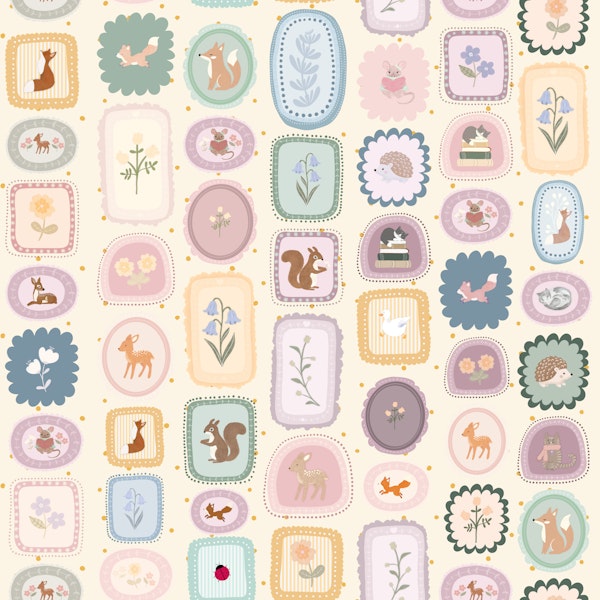 Cute Pet and Flowers Gallery Doodle Frames