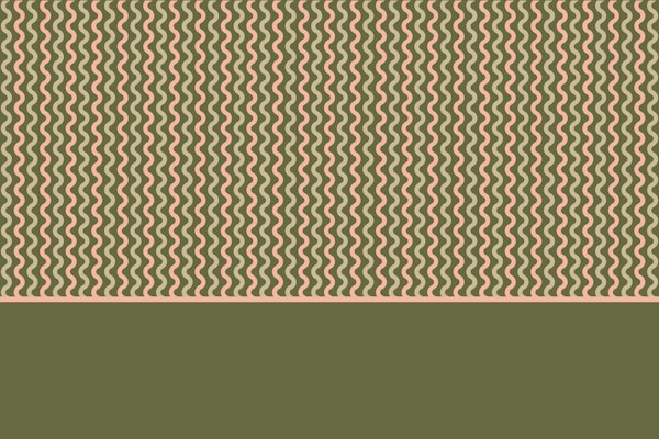 Wavy Scallop Stripes Panel L – Green & Pink