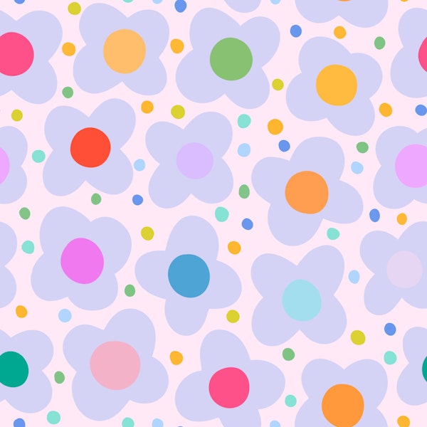 Cute Pastel Daisy Confetti