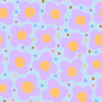 Cute Retro Daisy Floral Confetti tapet