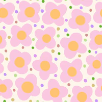 Soft Pink Floral Pop confetti tapet