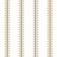 Mustard Scandi Zigzag Stripe on Beige tapet