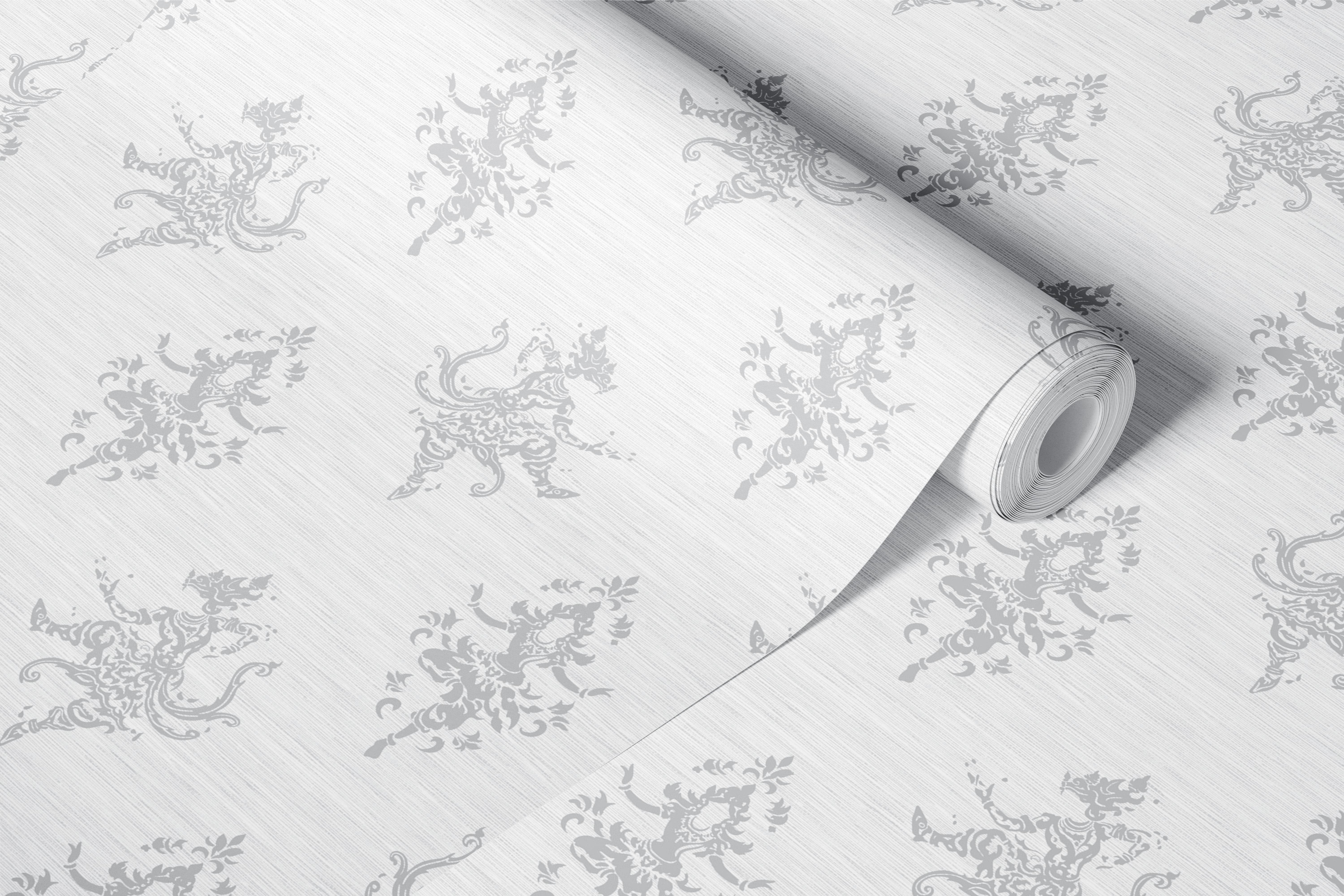 Dancing Dakini wallpaper in silver grey