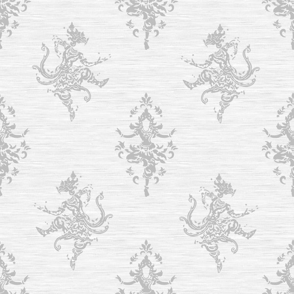 dancing Dakini on LinenTexture silver grey