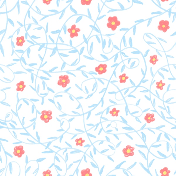 Delicate Floral Vine Ditsy Pattern