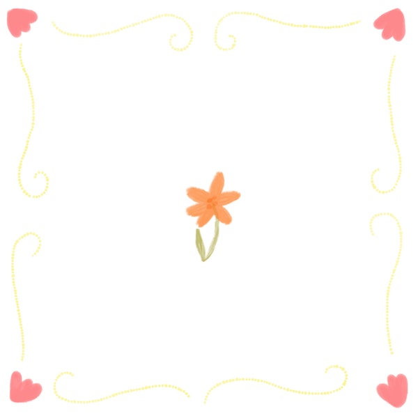 Whimsical Floral Frame