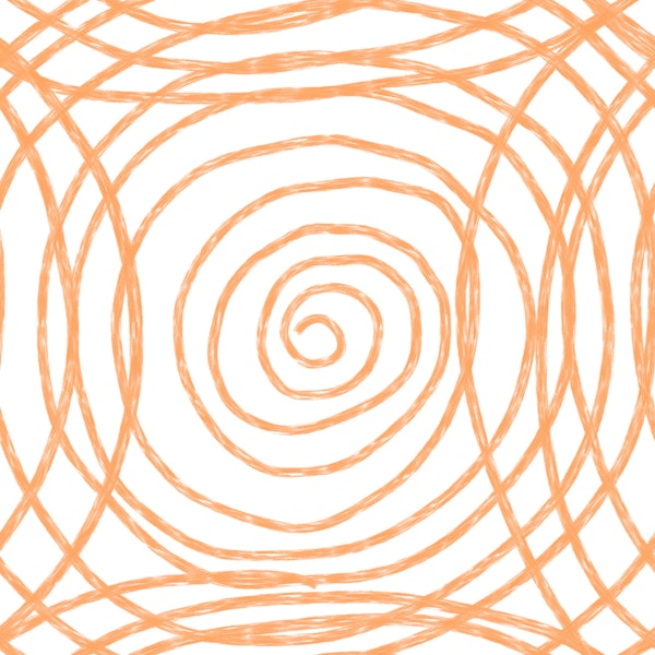 Terracotta Spiral Line Abstract Pattern