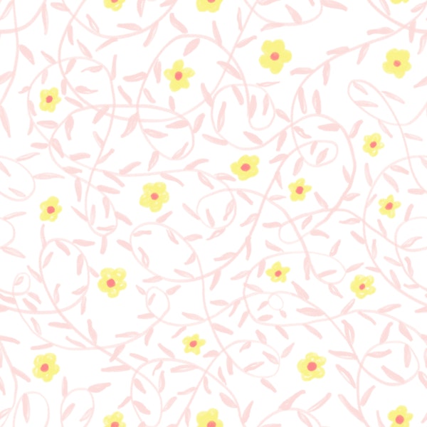 Blush Pink Vine Floral Pattern