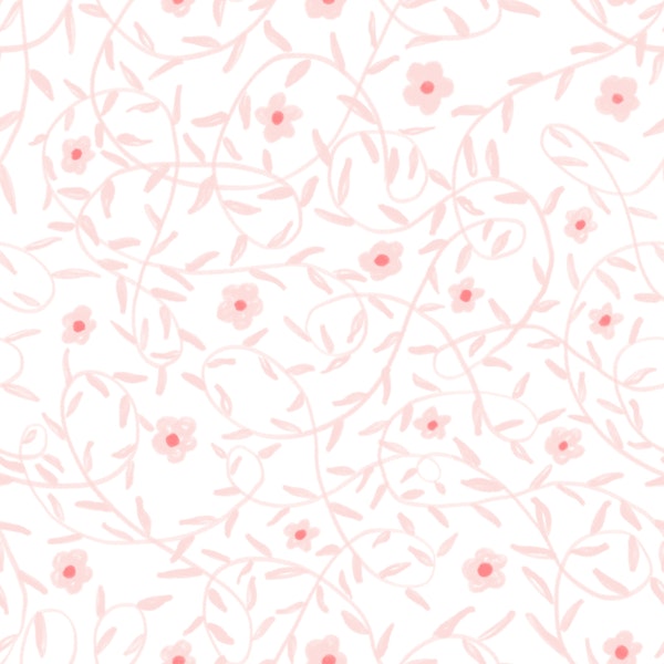 Soft Rose Vine Floral Pattern