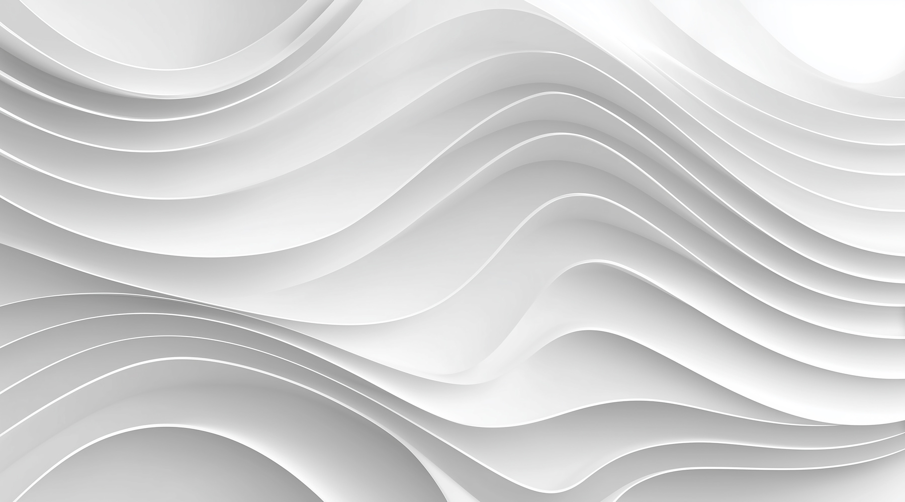 Modern White Wave Relief Wallpaper