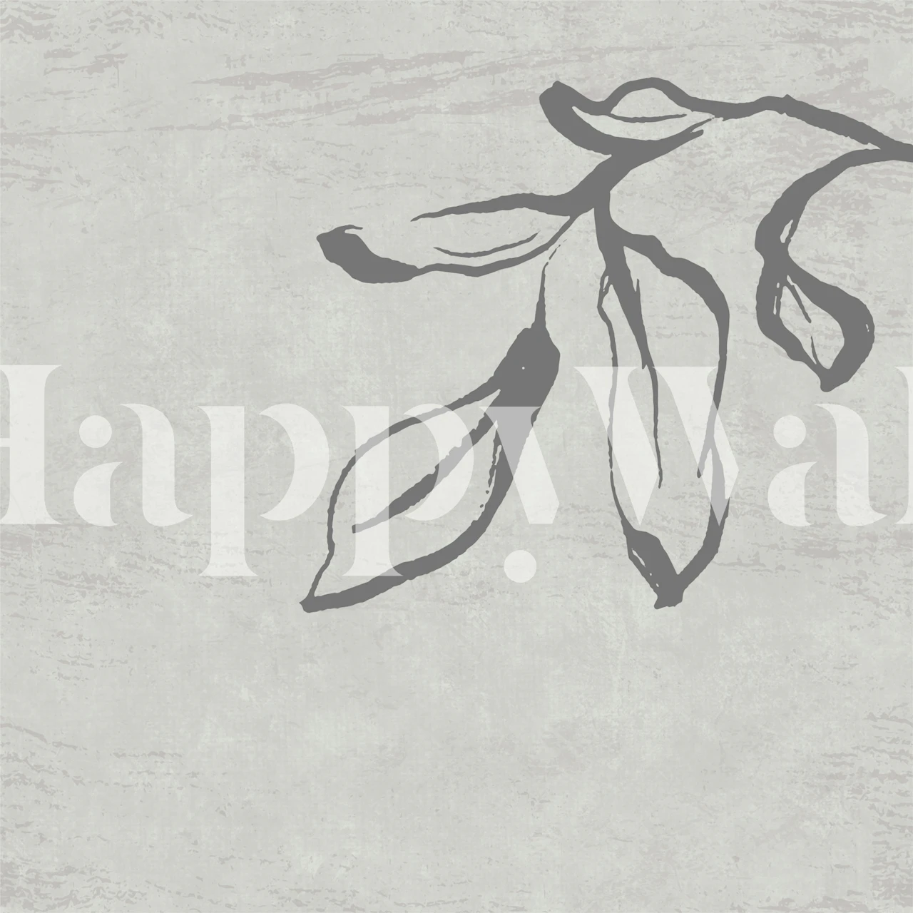 Japandi Inky Macro Leaves - Greige tapeet