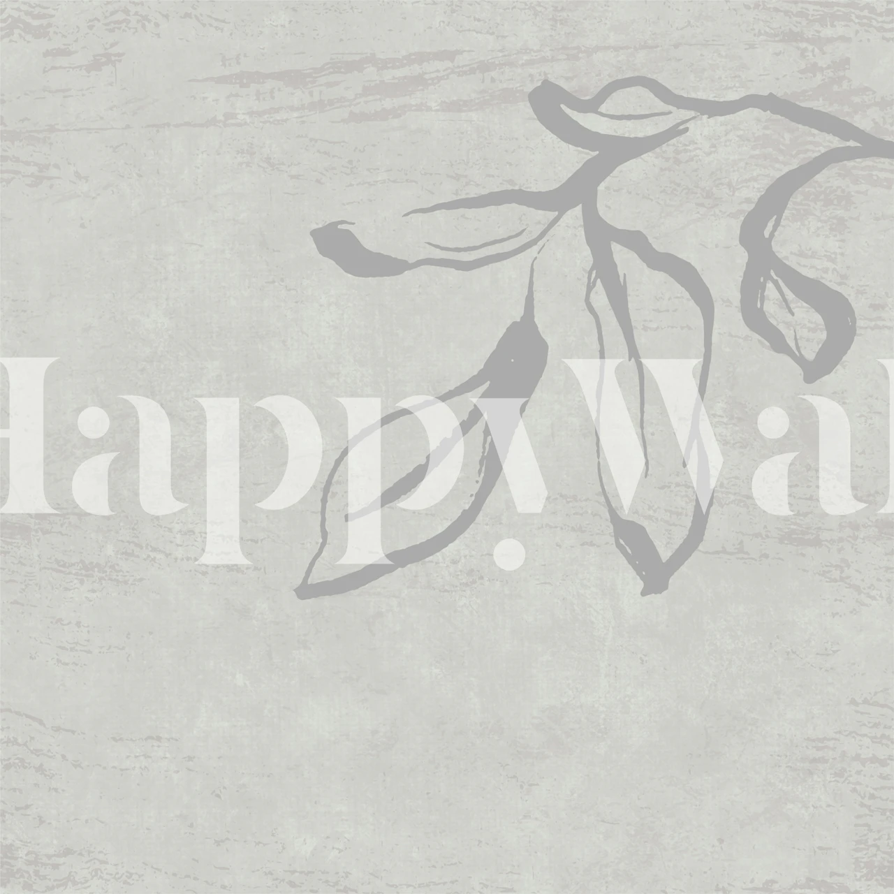 Japandi Inky Macro Leaves wallpaper in a room