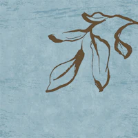 Japandi Inky Macro Leaves - Soft Teal wallpaper