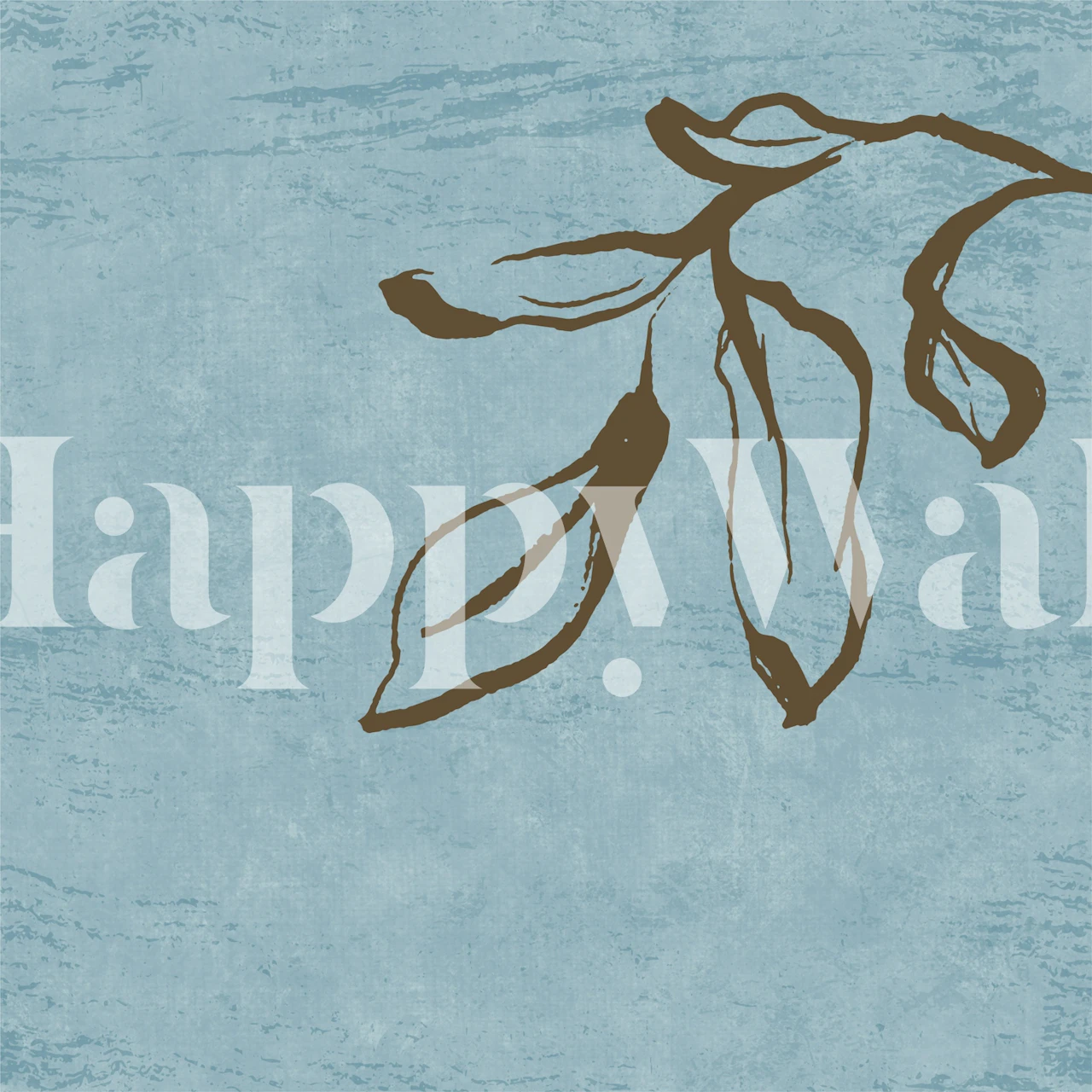 Japandi Inky Macro Leaves - Soft Teal tapeet