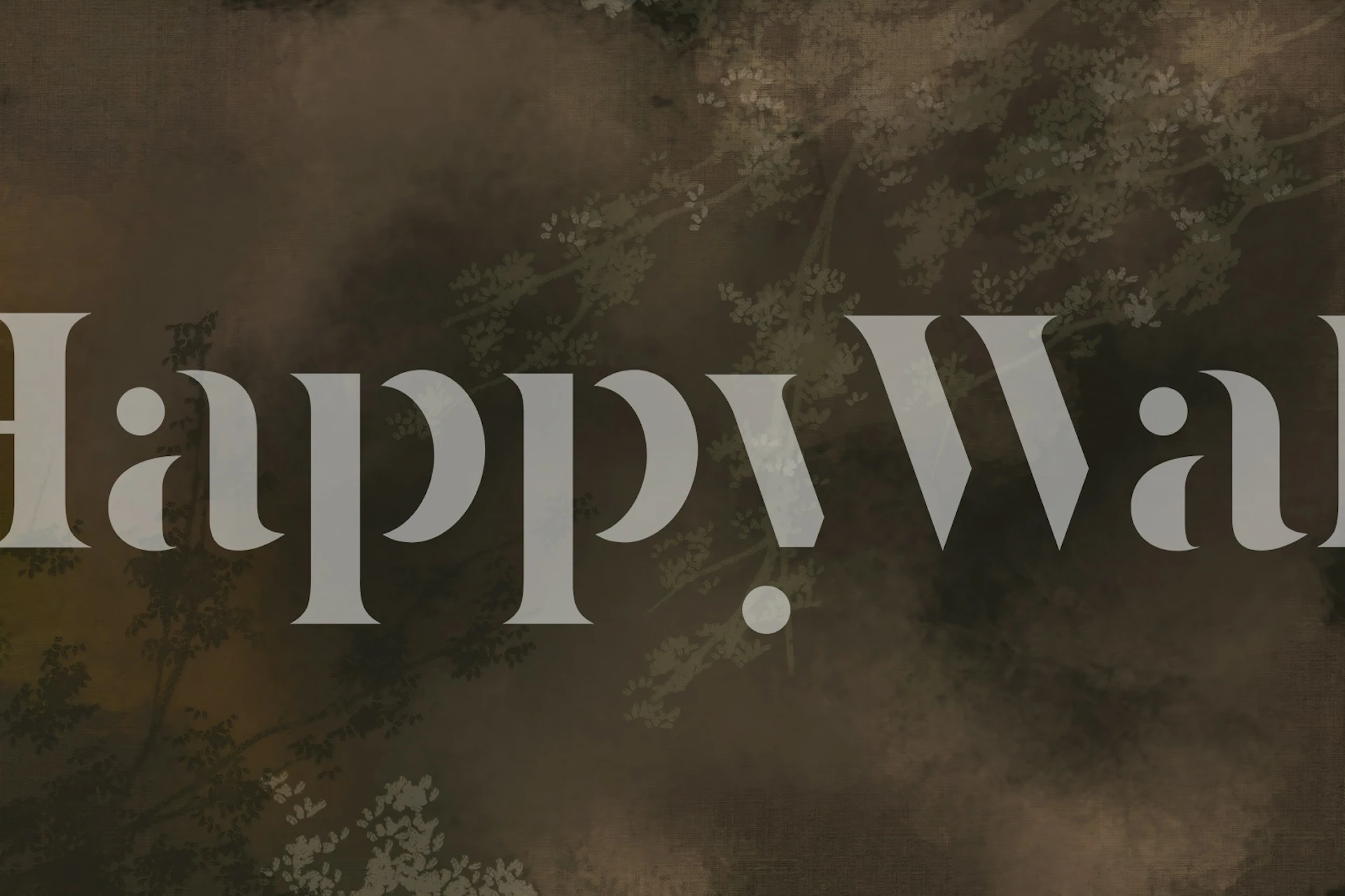 Antique Brown Botanical Mist tapet i et rom