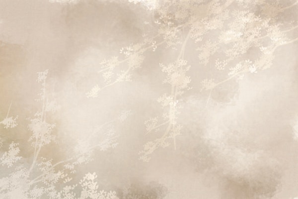 Misty Ivory Wildflower Abstract Landscape