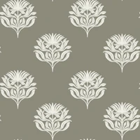 Vintage Botanical Damask tapete