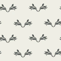 Minimal Leaf Border Monochrome wallpaper