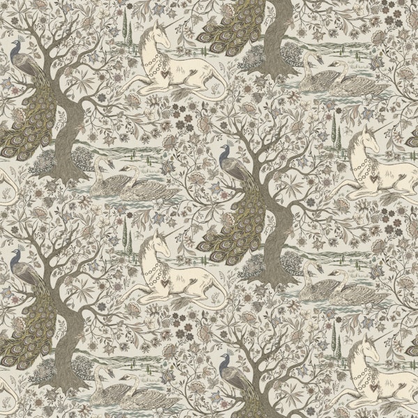 Unicorn Garden Tapestry Soft Cream Small