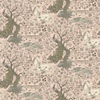 Unicorn Garden Tapestry Blush Pink Small wallpaper