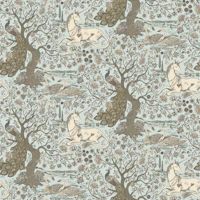 Unicorn Garden Tapestry Robins Egg Blue Small wallpaper