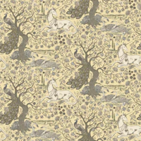 Unicorn Garden Tapestry Cornsilk Yellow Small wallpaper