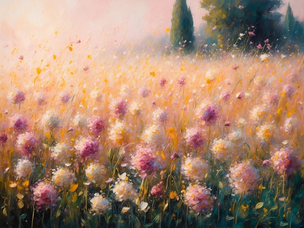 Impressionist Floral Meadow