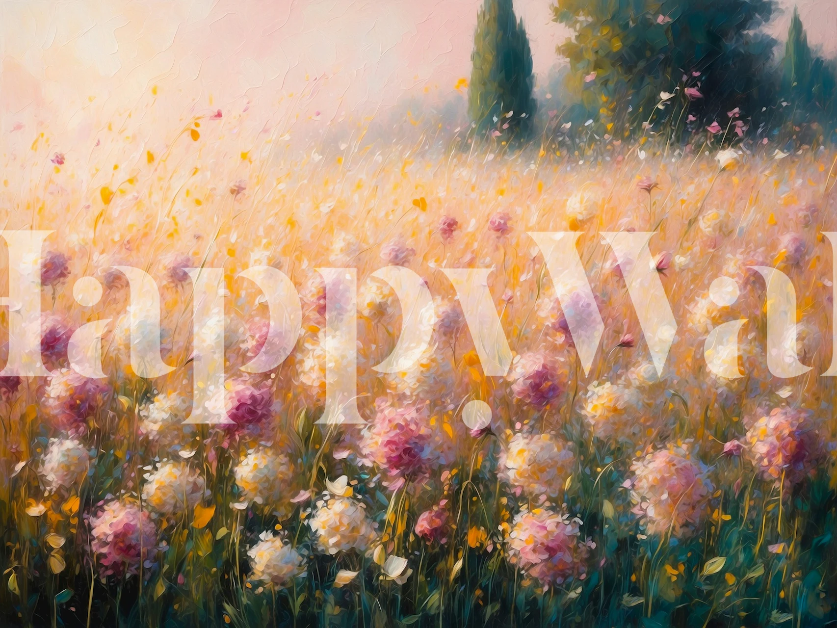 Impressionist Floral Meadow tapete