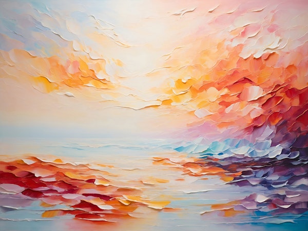 Abstract Ocean Sunrise Glow