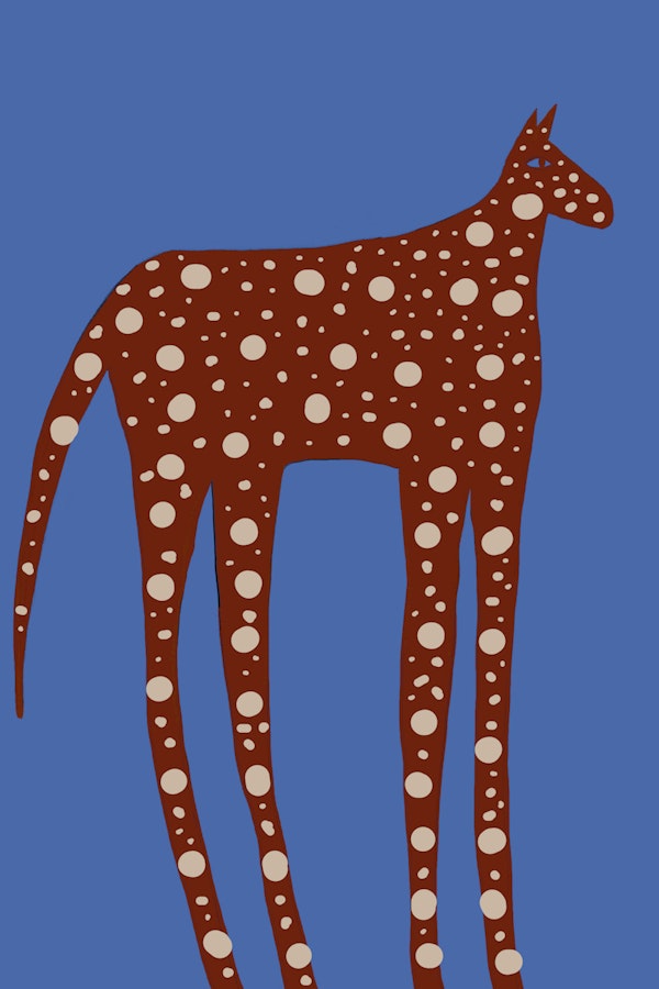 Playful Polka Dot Giraffe