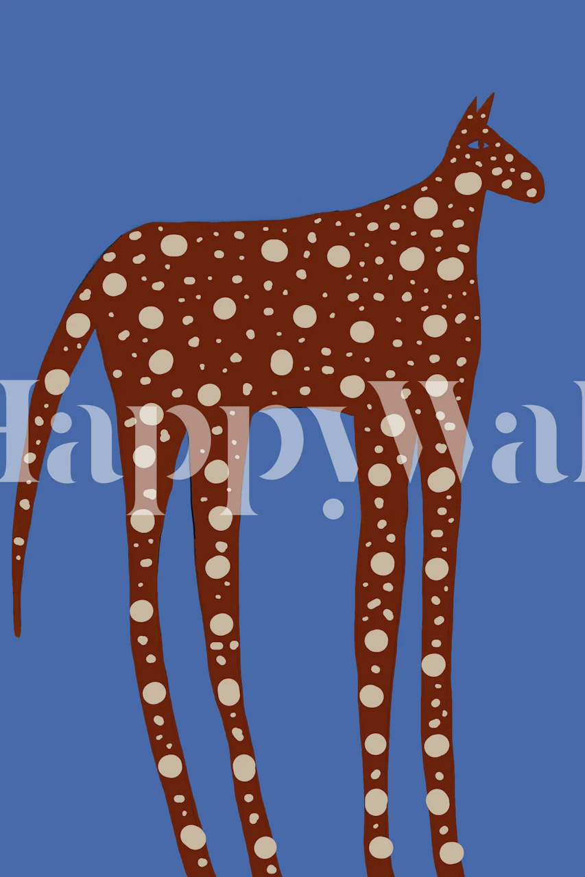 Giraffe wallpaper design with polka dots