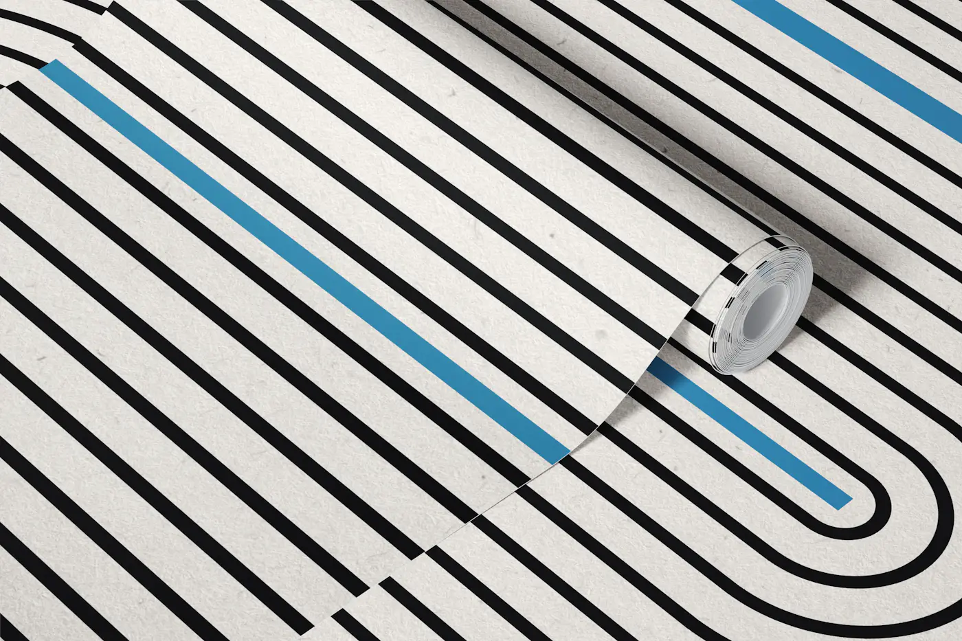 Mid Century Wavy Lines wallpaper roll
