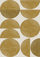 Retro Earth Tone Semicircles tapet