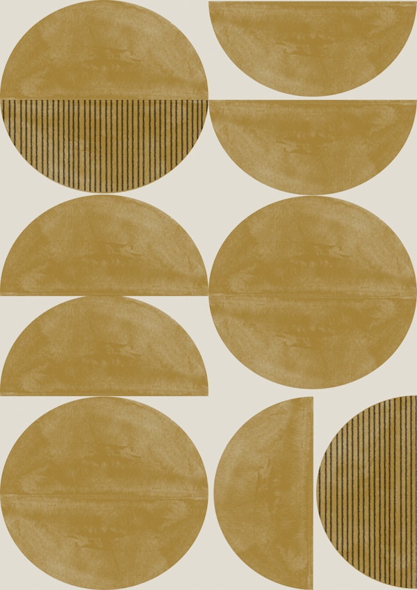 Retro Earth Tone Semicircles