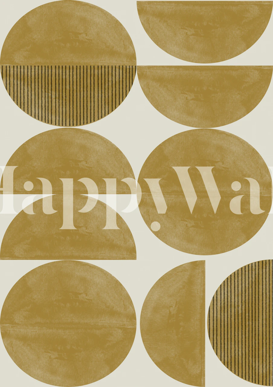 Retro Earth Tone Semicircles wallpaper