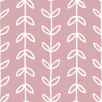 Botanical Tendril Stripes Moody Pink behang