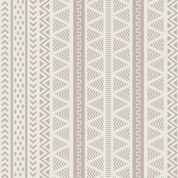 Boho Beige Aztec Stripes