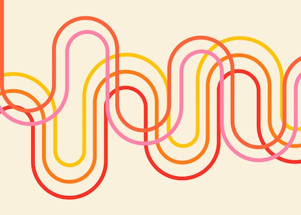 Retro Curves 70s colors