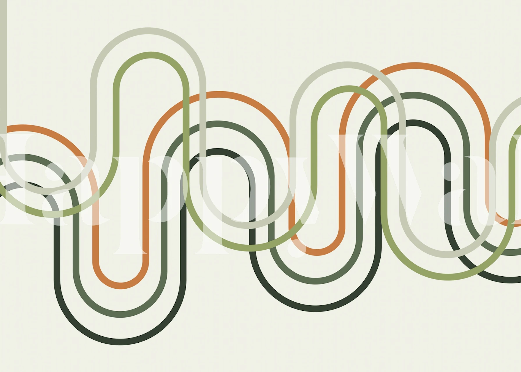 Retro Curves 02 wallpaper in a room