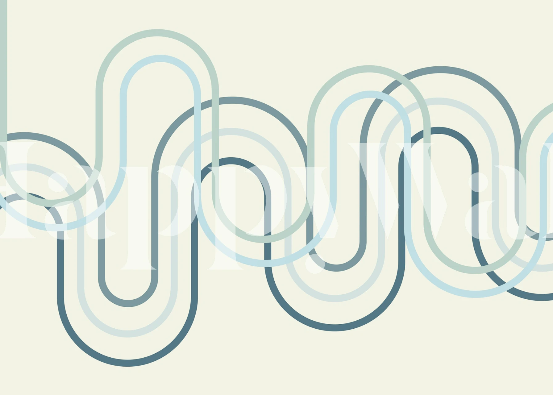 Tapetų dizainas Retro Curves 05 kambaryje