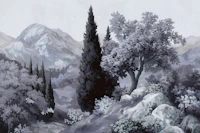 Grey Tuscan Cypress Hills wallpaper