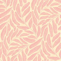 Big Bold Leaves Monochrome Pink Cream tapet