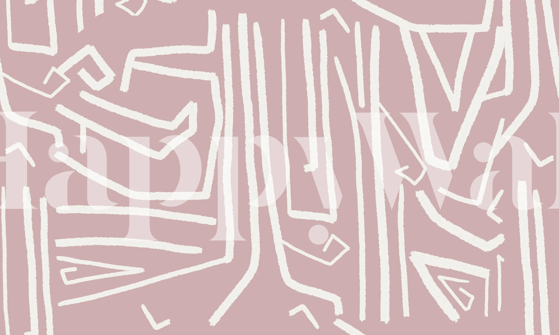 Modern improvisation dulkėtas rožinis tapetas kambaryje