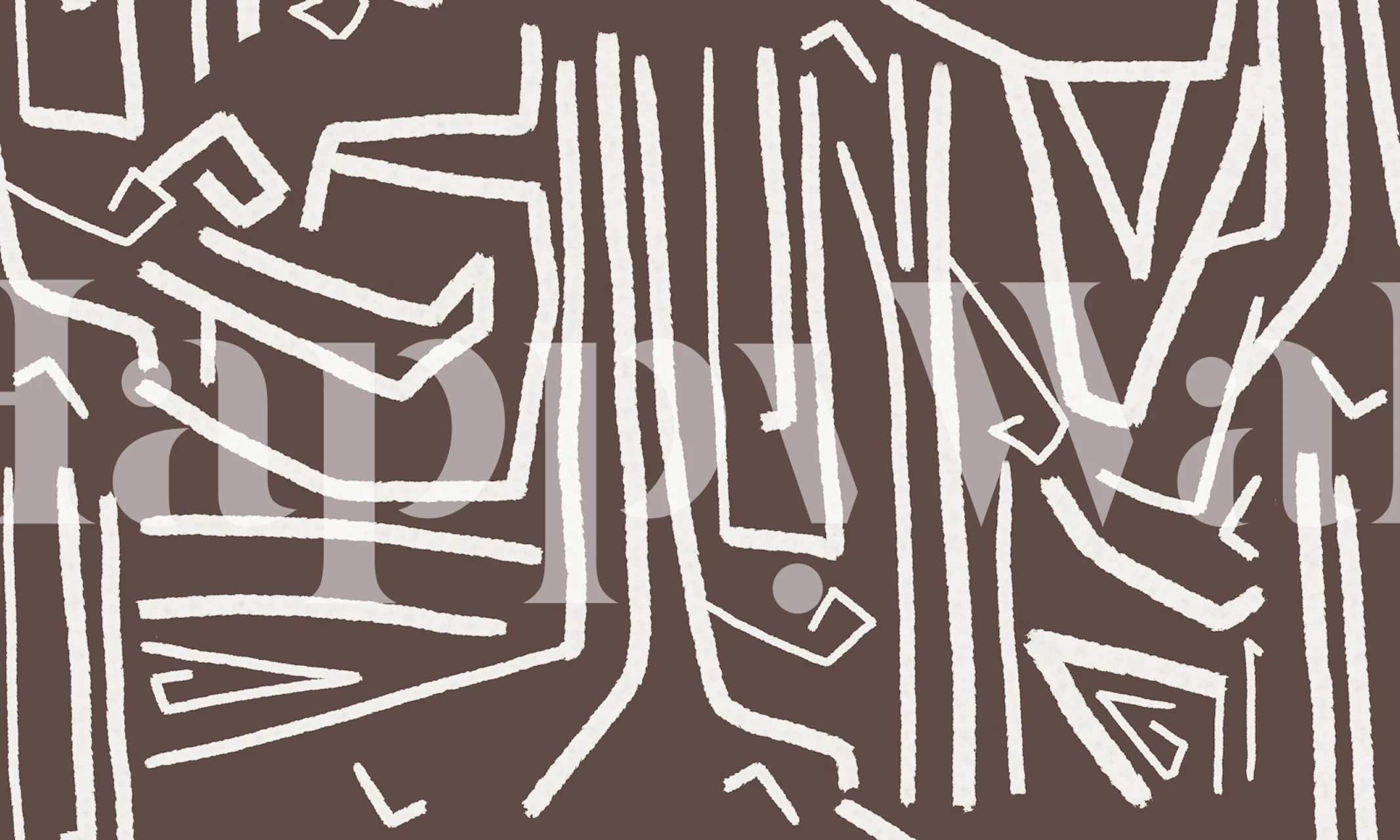 Mocha seamless wallpaper design in a room