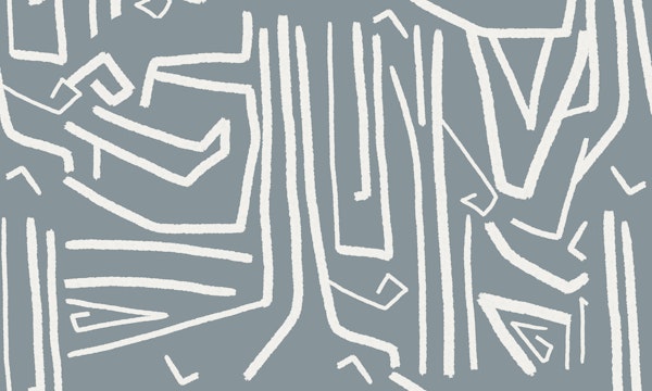 Modern improvisation Dusty Blue seamless