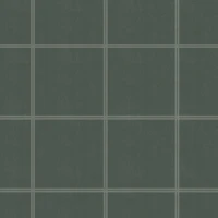Dark Sage Windowpane Plaid papel de parede