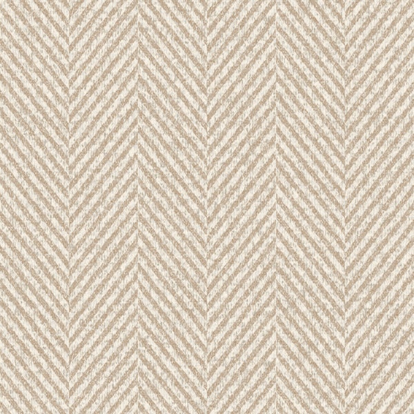 Beige Chevron Linen Look