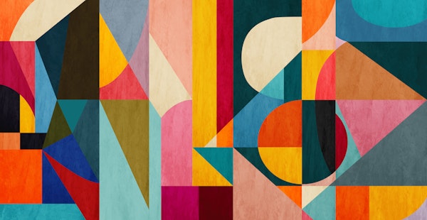 Vibrant Mid Century Modern Geometry